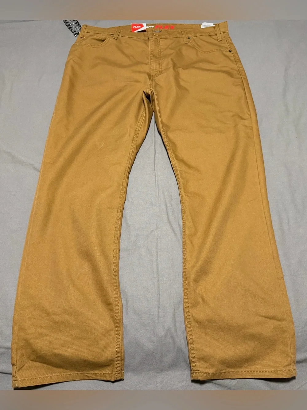 Dickies Flex Pants Reg Fit 2X Stronger 40X32 Tough Max Straight Leg Brown Canvas
